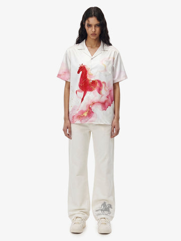 Hawaiihemd mit Pferdeprint