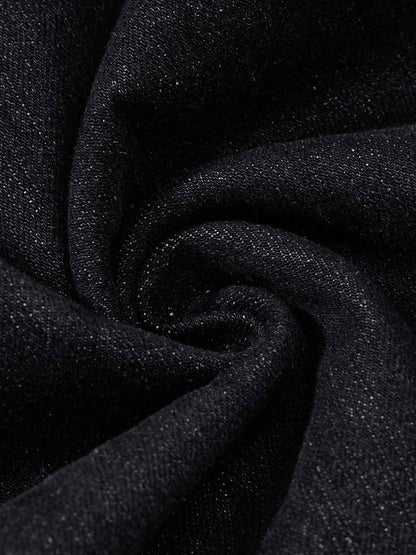 Vintage Leopard Print Waistband Patch Baggy Jeans 