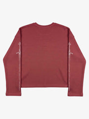 Fangs Graphic Waffle Boxy Long Sleeve Top