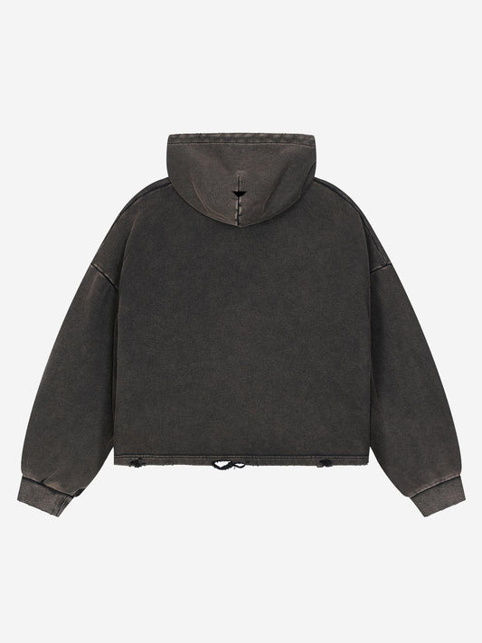 Hoodie mit Skorpion-Motiv im Used-Look