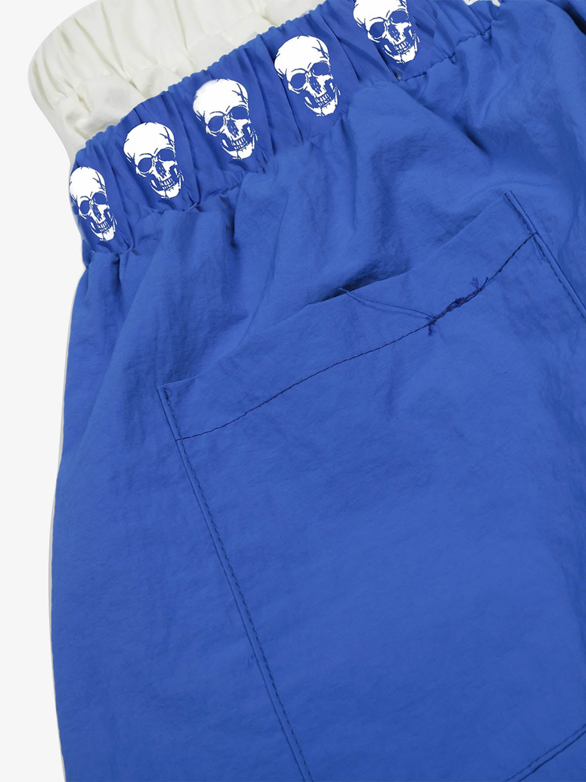 Layered Skull-Graphic Track Pants