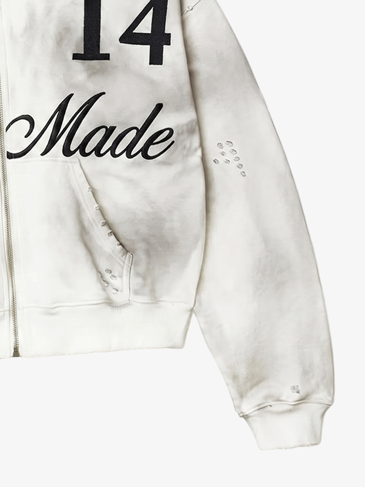 3D Digital Graphic Zip-Up Hoodie
