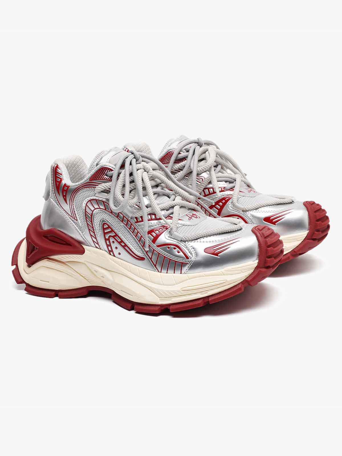 Thesupermade American Retro Invisible Height-enhancing Thick-soled Mecha Sneakers 