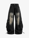 Deconstructed Multi-Pocket Cargo Jeans