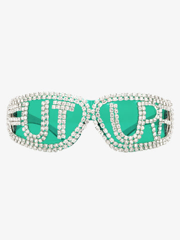 Rhinestone Embellished Sunglasses