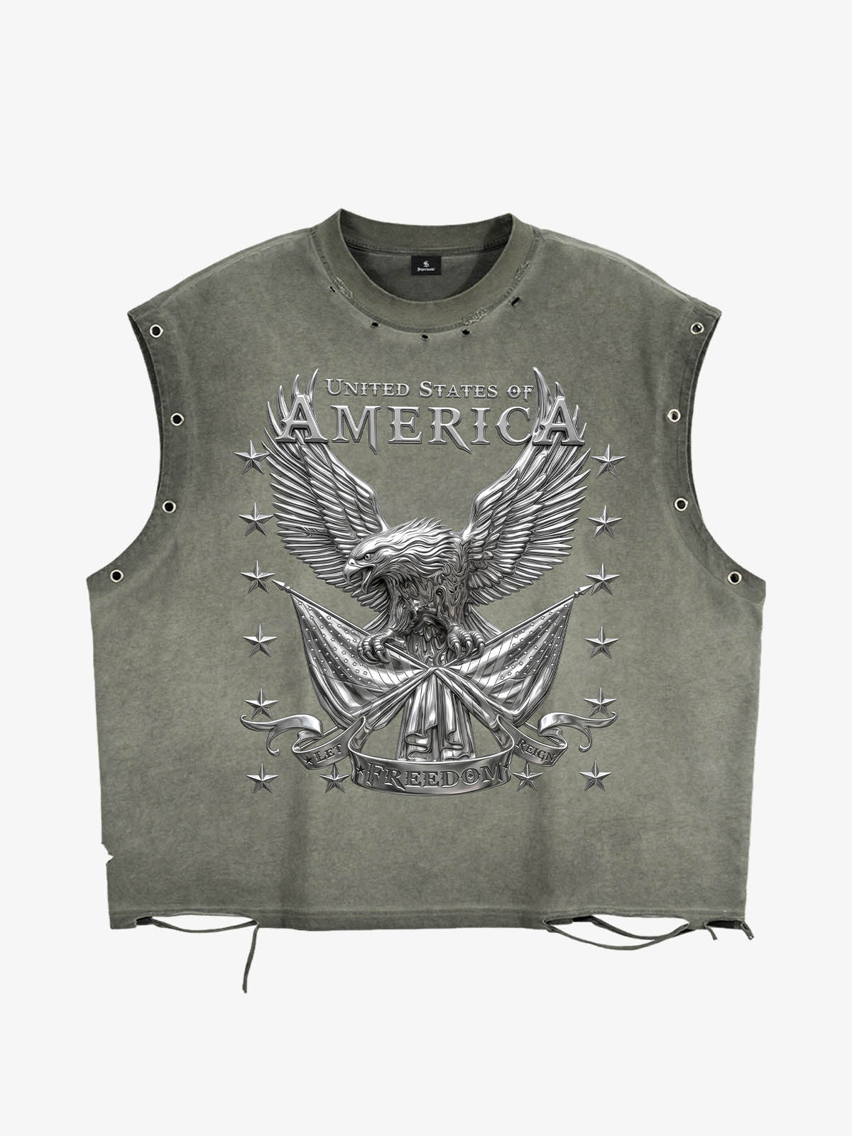 Vintage Freedom Eagle Sleeveless T-Shirt 