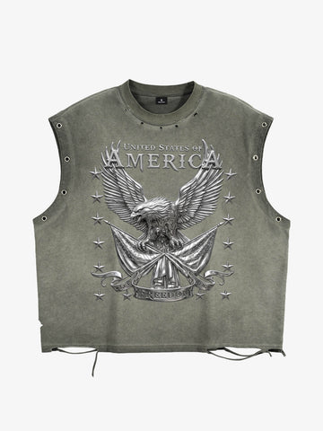 Vintage Freedom Eagle Sleeveless T-Shirt 