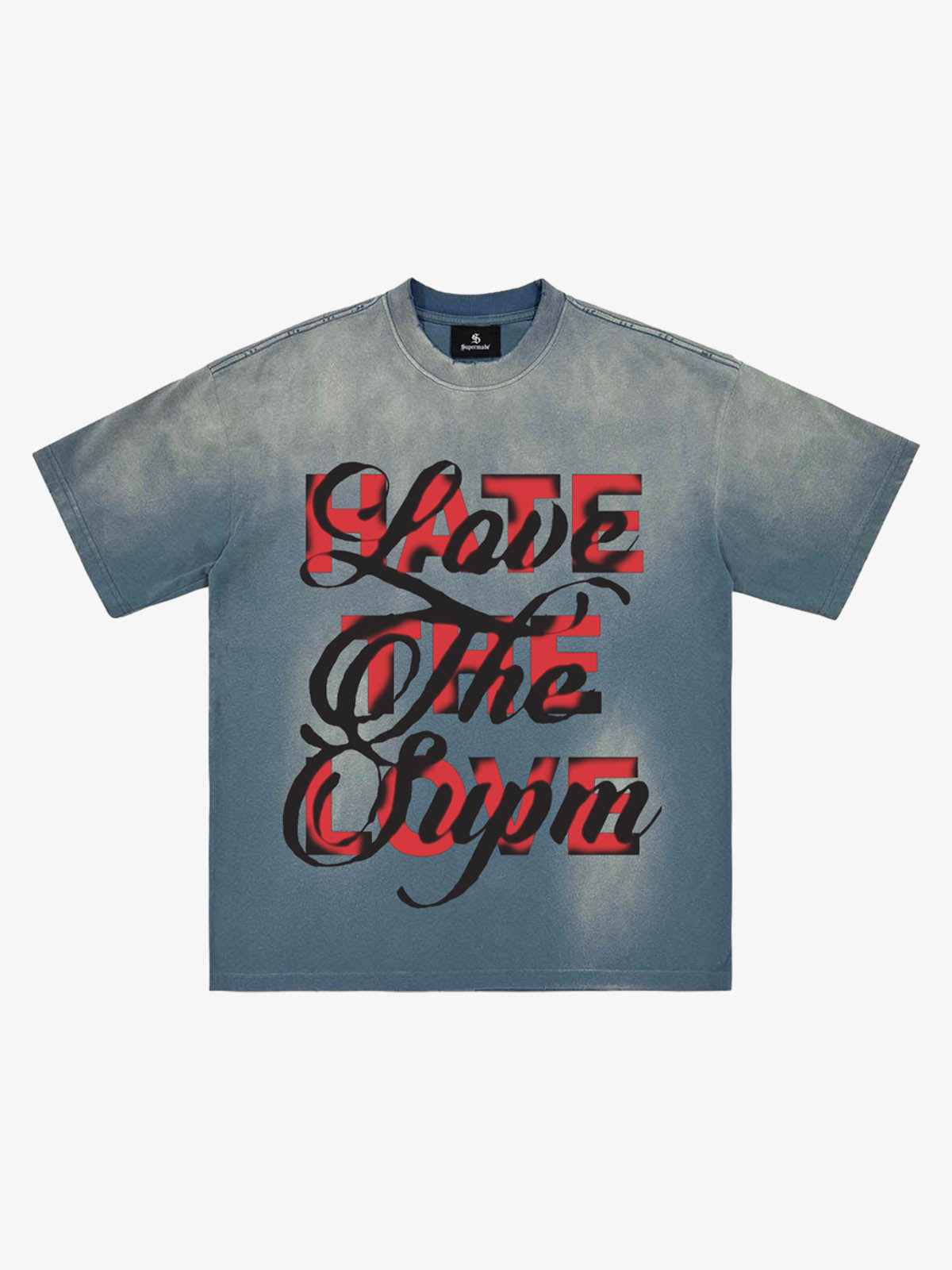 Retro Color-Blocked Lettering T-Shirt 