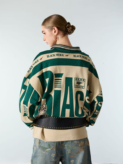 Retro Typography Polo Tee -1252 