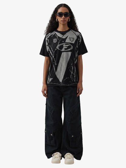 Supermade Trompe L'oeil Halftone Jersey Graphic T-Shirt 