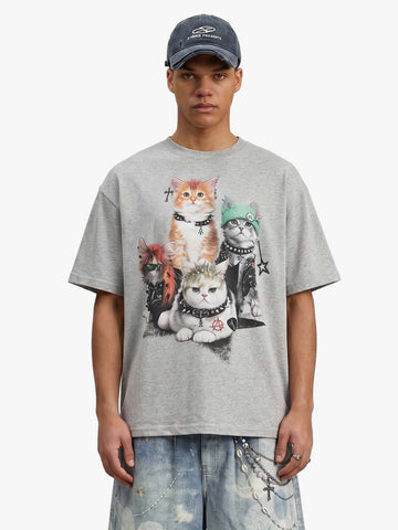 Punk Cats Graphic T-Shirt 