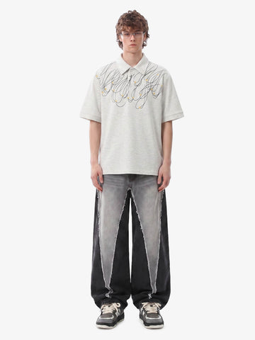 Stellar Embroidery Jersey Polo Shirt 