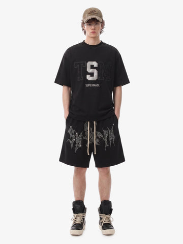 Rhinestone Scorpion Gothic Shorts 