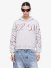 Street Hip-Hop Rhinestone Cropped Zip Up Hoodie