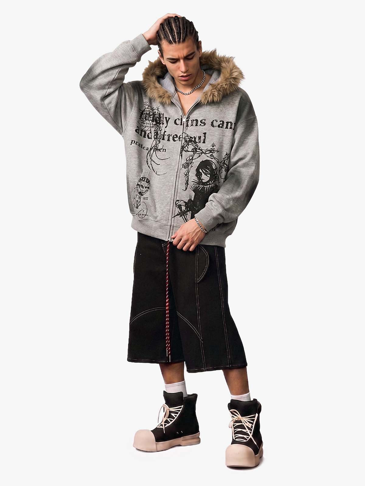 Supermade × Mortemartt Graphic Hooded Jacket- 2279 