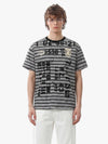 Grunge Striped Distressed Graphic T-Shirt