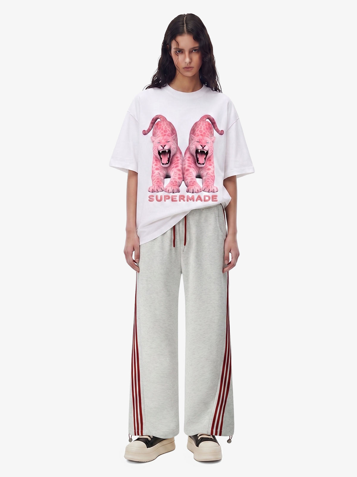 Striped Loose Drape Pants 