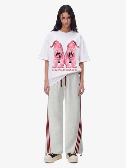 Striped Loose Drape Pants 