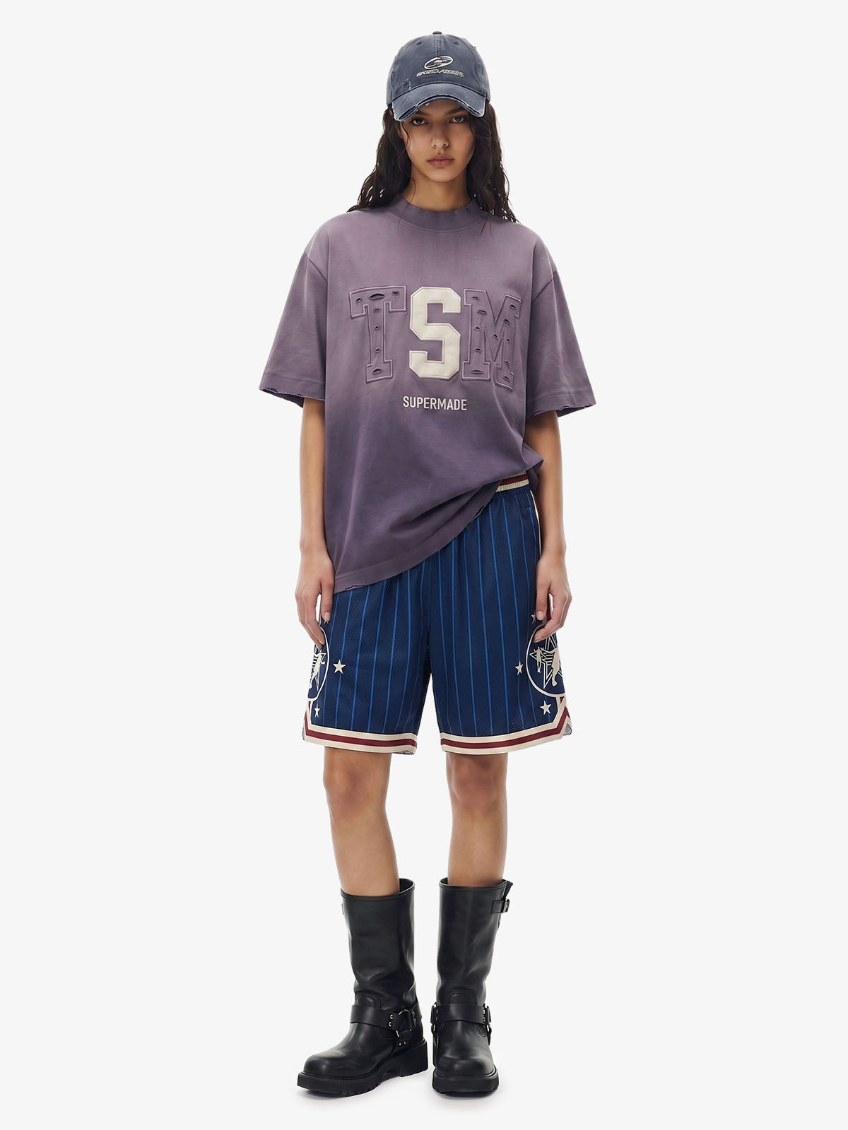 Star Crest Striped Soccer Shorts 