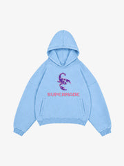 Tube Bead Scorpion Pattern Hoodie Set