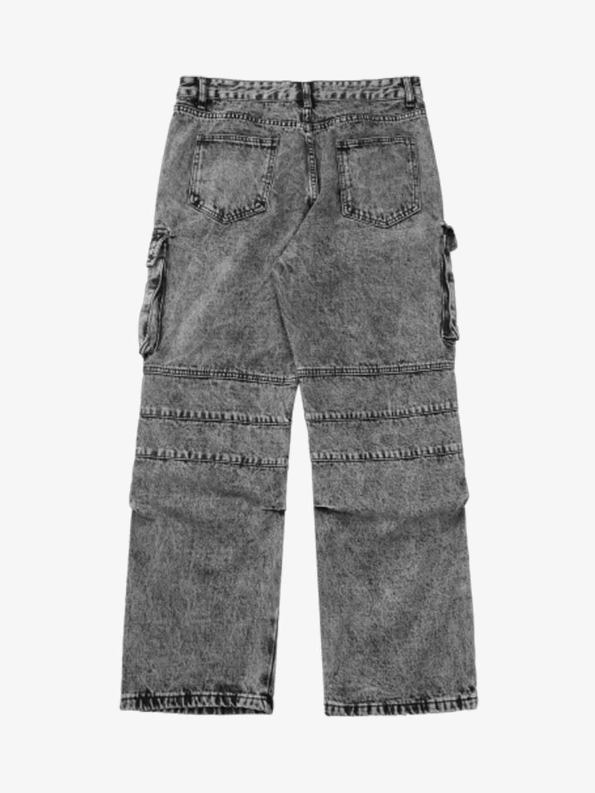 Thesupermade American Street Style Washed Distressed Work Jeans - 2354 