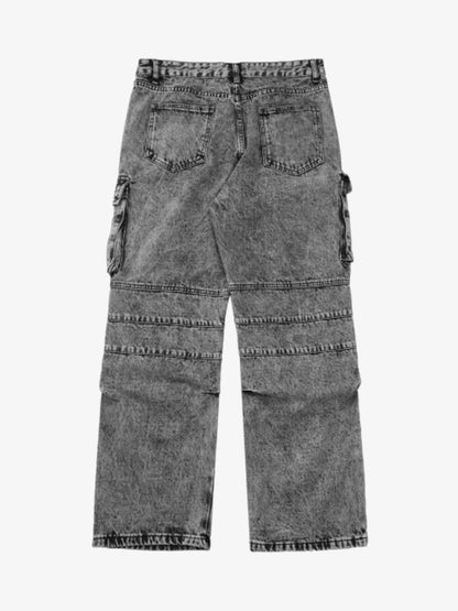 Thesupermade American Street Style Washed Distressed Work Jeans - 2354 
