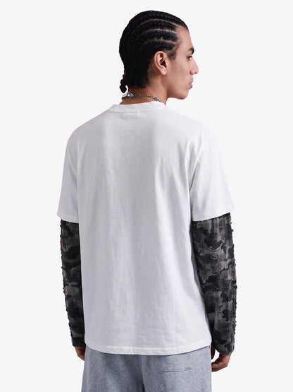 Layered Leopard Horse Graphic Long Sleeve T-Shirt 