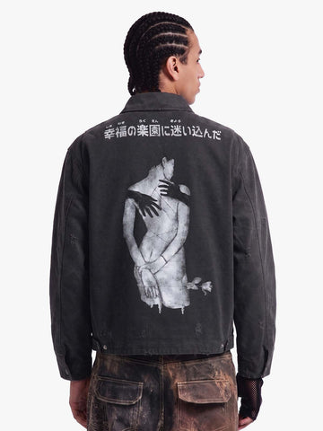 Vintage Washed Character Graphic Jacket 