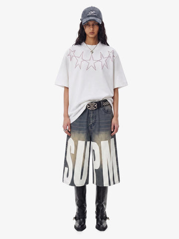 Rhinestone Star Graphic T Shirt 