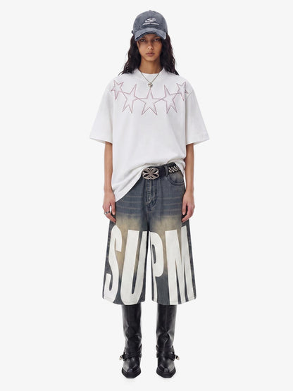 Rhinestone Star Graphic T Shirt 