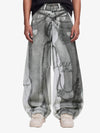 Vintage Illusion Graphic Ultra-Baggy Jeans 