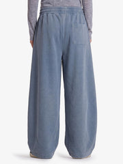 Lip Flag Graphic Distressed Washed Baggy Barrel Sweatpants