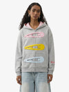 Detachable Hair Clip Decoration Zip Up Hoodie