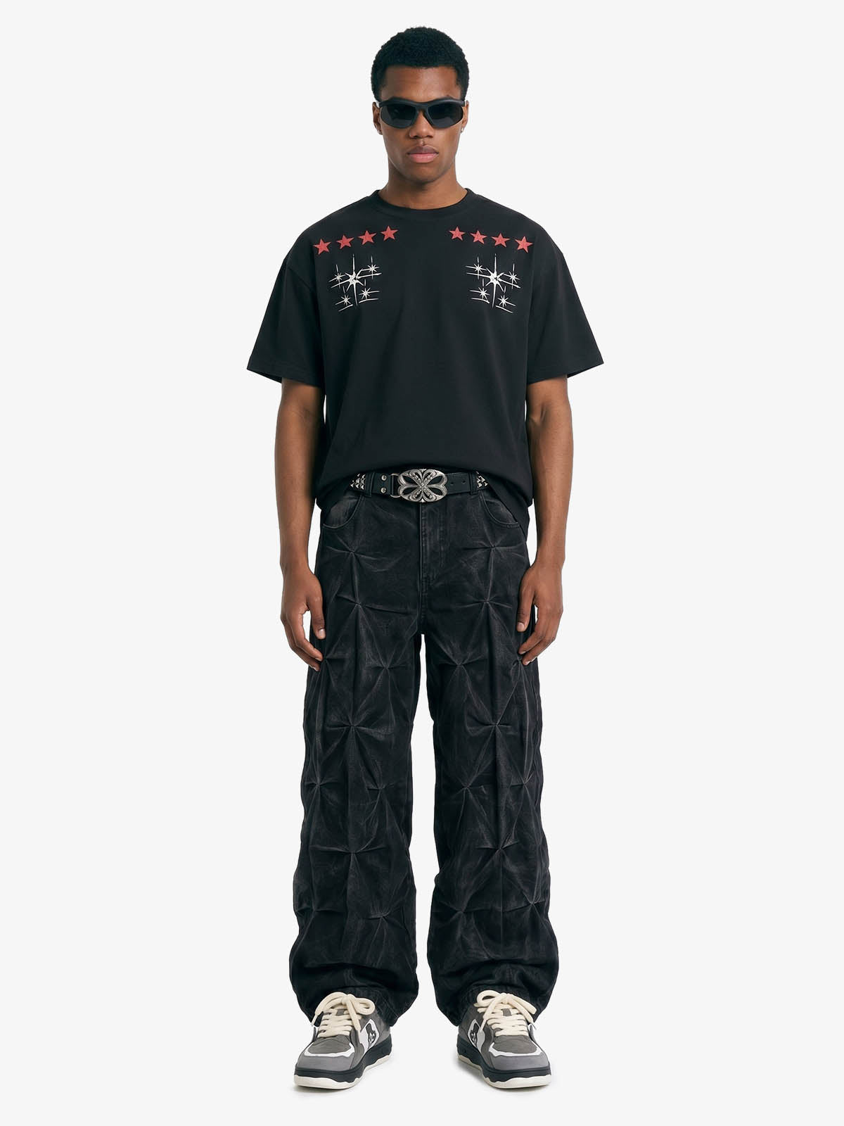 Cyber-Star Gothic Graphic T-Shirt 