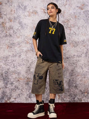 Detachable Chain Necklace Casual T-Shirt