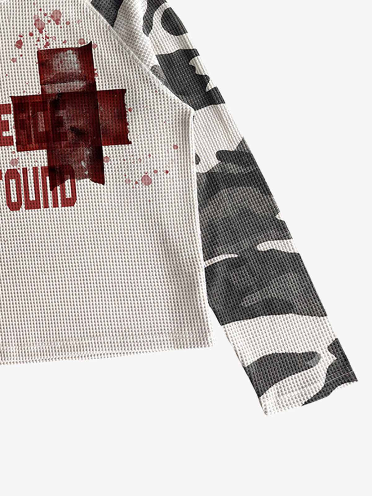 Camo Waffle Raglan Long Sleeve Tee