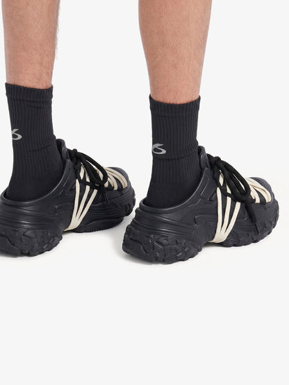 Platform Lace-Up Non-Slip Clogs