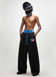 Vintage Paratrooper Layered Look Sweatpants - 2556 