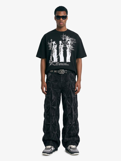 Gothic Statuette Cotton Jersey T-Shirt 
