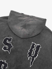 Original Distressed SPMD Graphic Cotton Hoodie 