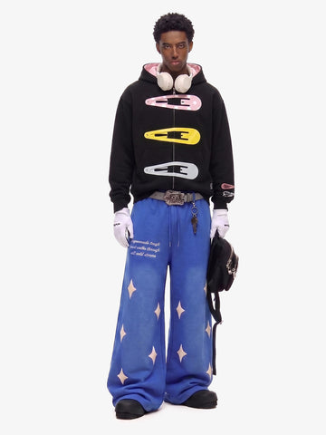 Detachable Hair Clip Decoration Zip Up Hoodie