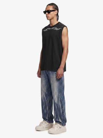 Studded Tribal Sleeveless T-Shirt 