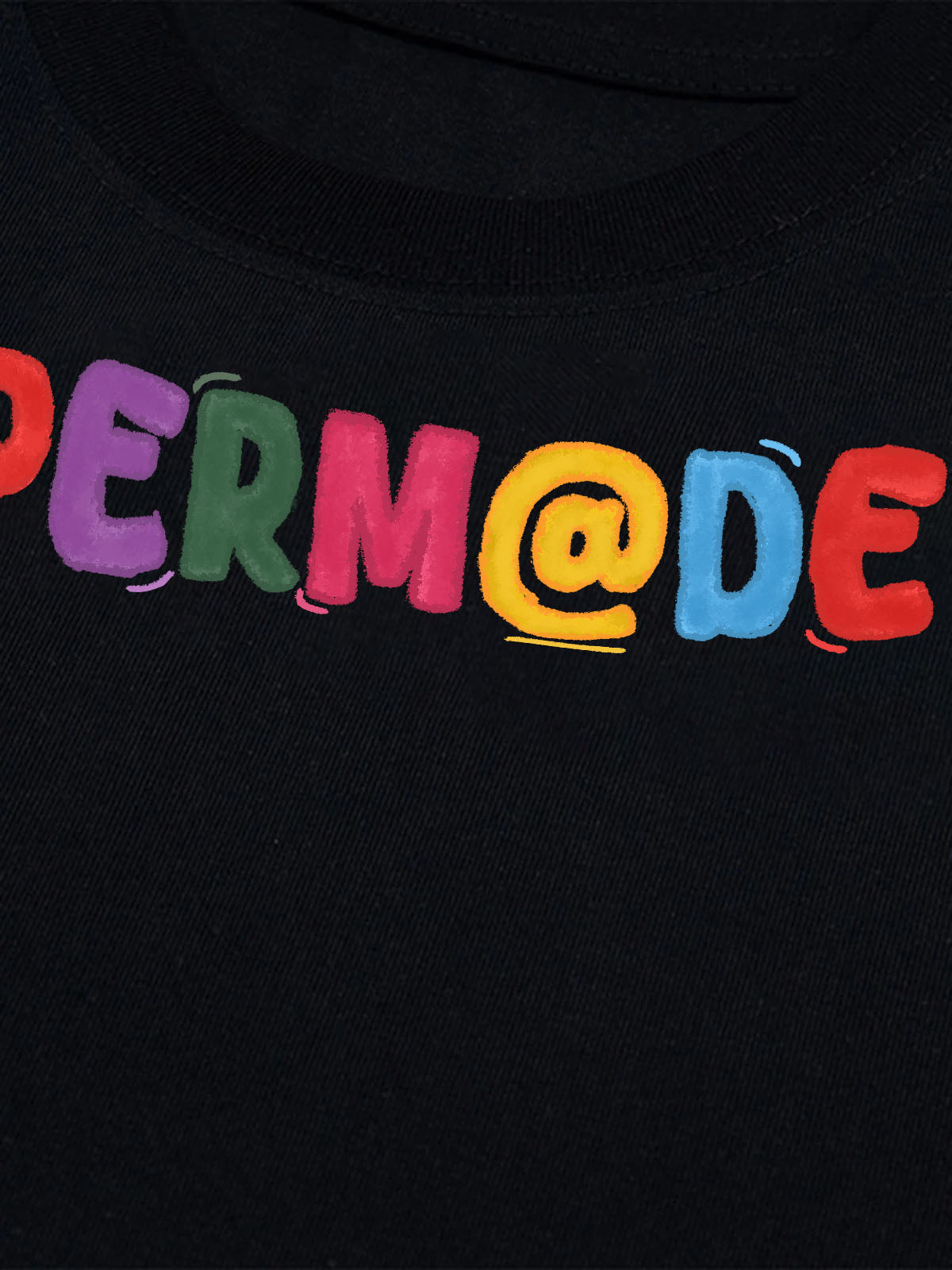 Colorful Fun Pattern Crew Neck T-Shirt 