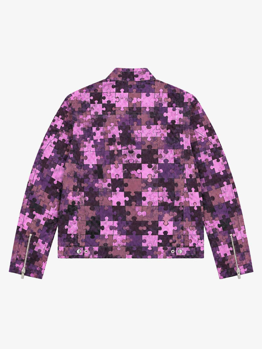 Purple Camo Cross Graphic Zip Jacket; Purple / S, Purple / M, Purple / L, Purple / XL, Purple / 2XL
