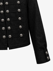Vintage Militär-Jeansjacke mit silbernen Knöpfen - 2642
