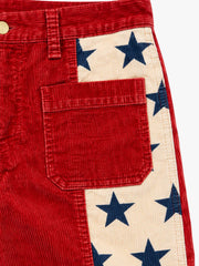 Street-style Colorblock Corduroy Casual Set