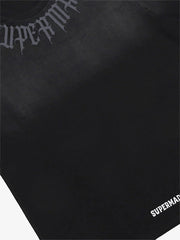 Retro Gradient Letter Printed Washed Oversize T-shirt 