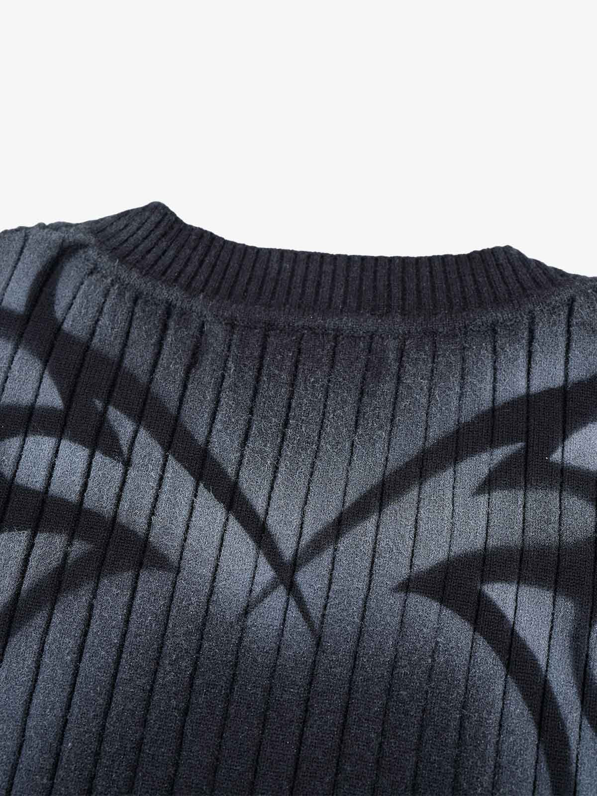 Thorn Graphic Dark Knit Top; Black / M, Black / L, Black / XL