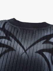Thorn Graphic Dark Knit Top; Black / M, Black / L, Black / XL