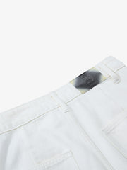 Embroidered Horse Wide Leg Denim Flare Jeans 